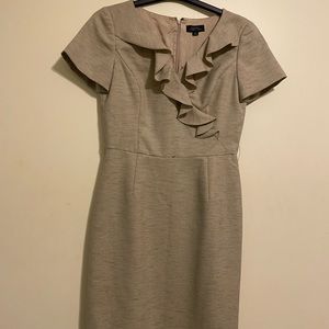Elie Tahari Ruffle Neck Knee-length dress.